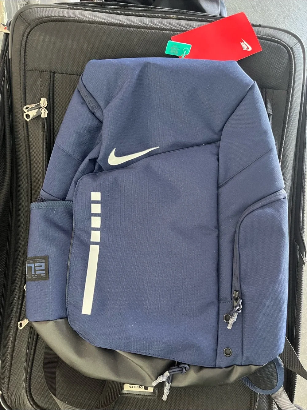 Nike Navy Blue Padded Commuter Backpack with Reflective Accents